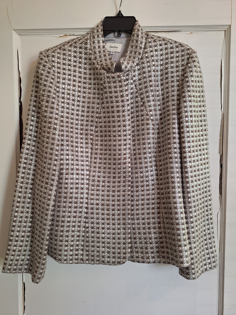 Neiman Marcus Exclusive Womens Boucle Jacket Poly/Wool Blend Sz 18